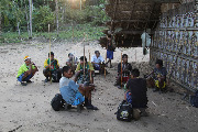 Колумбия, департамент Ваупес, община таивано и татуйо Пуэрто-Ортега, гости, пришедшие на ритуал юрупари, фото А.А. Матусовского, 2014 г.