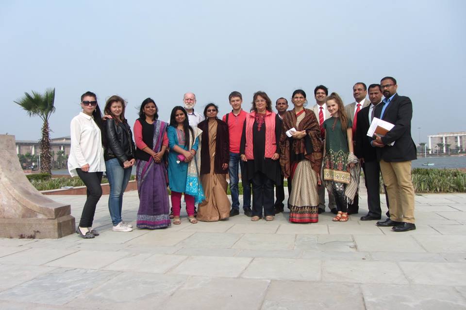 February, 16, 2015. Meeting RSUH students and teachers with the Dr. J.P.Sharma,VC of Gautama Buddha University, Greater Noida, Dr. Indu Uperty, Dr. Arvind Mohan, prof. Avinash Chandra, prof. R.A Gupta, prof. Anuradha Mishra...